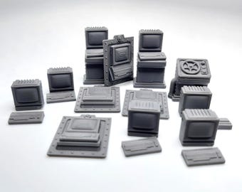 Computers - Miniatures, 28mm scale, CRT, Monitor, Sci-Fi, Space, Dungeons and Dragons, D&D, DnD, TTRPG, Tabletop, Fantasy, BriteMinis