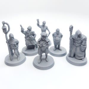Townsfolk - Miniatures, 28mm, Dungeons and Dragons, D&D, DnD, TTRPG, Tabletop, Fantasy, Brite Minis