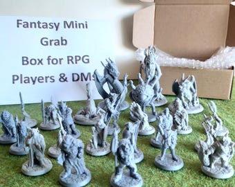 Caixa misteriosa de 5 miniaturas de D&D - Miniaturas, 28 mm, Dungeons and Dragons, D&D, RPG de mesa, Fantasia, BriteMinis
