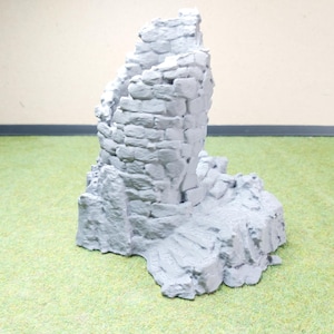 Ruined Tower - Miniatures, 28mm, Dungeons and Dragons, D&D, DnD, TTRPG, Tabletop, Fantasy, BriteMinis