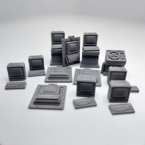 Computers - Miniatures, 28mm scale, CRT, Monitor, Sci-Fi, Space, Dungeons and Dragons, D&D, DnD, TTRPG, Tabletop, Fantasy, BriteMinis