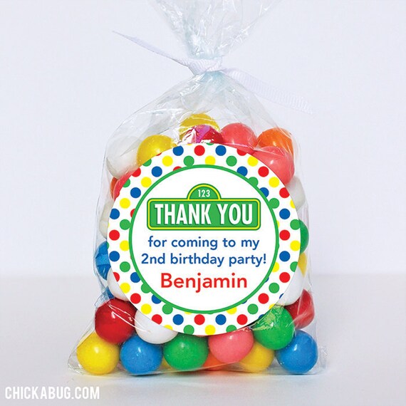 Sesame Street Party Favor Stickers - Sheet of 12 Il_570xn
