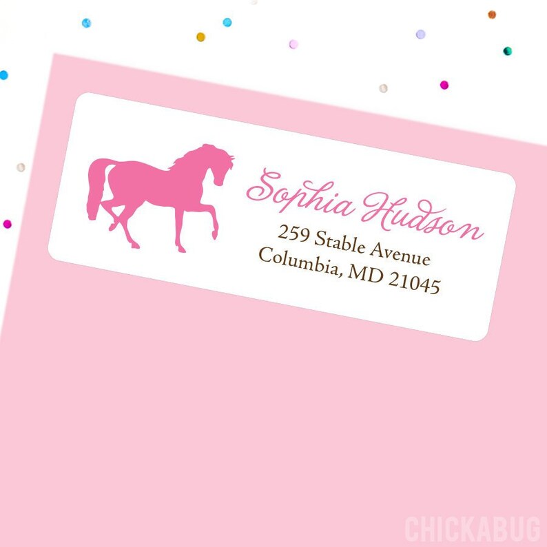 Pony Address Labels / Horse Address Labels Set of 30 Etsy