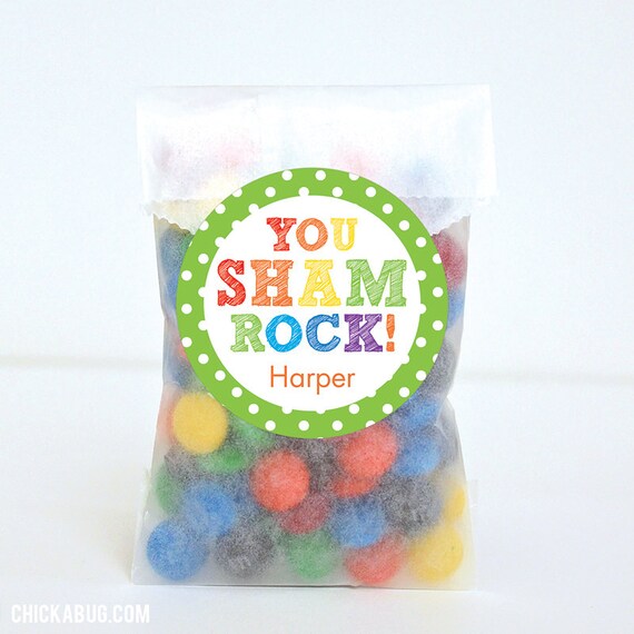 St. Patrick's Day Stickers - You Sham ROCK! - Sheet of 12 or 24 Il_570xn