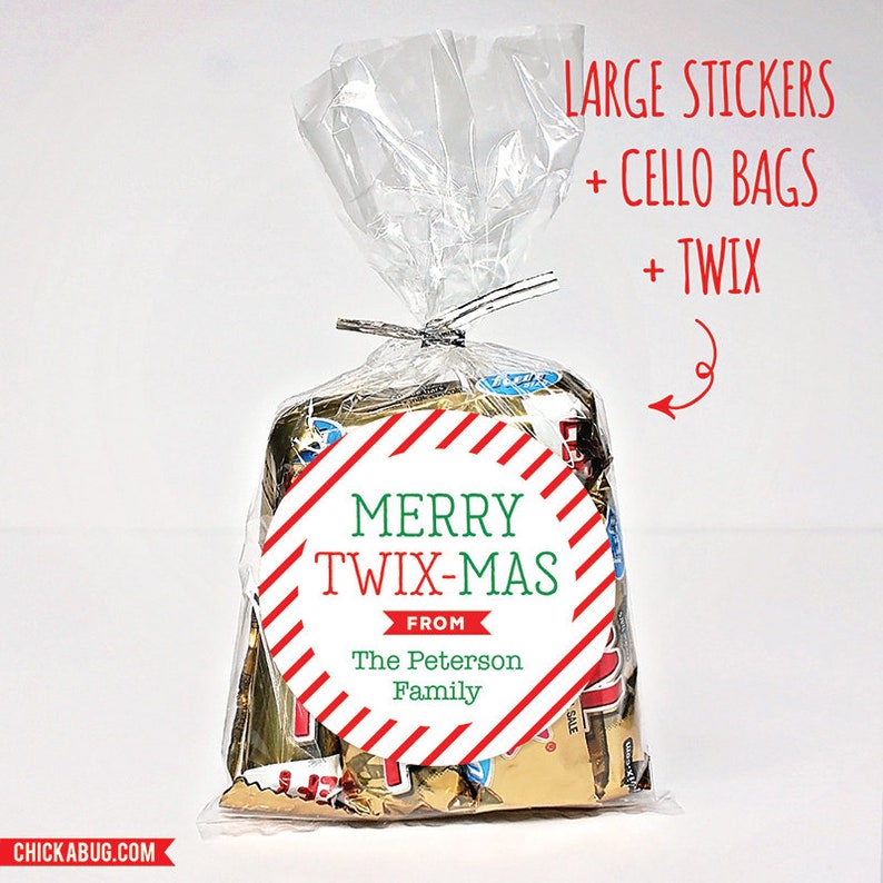 Christmas Stickers Merry Twix-mas Sheet of 12 | Etsy