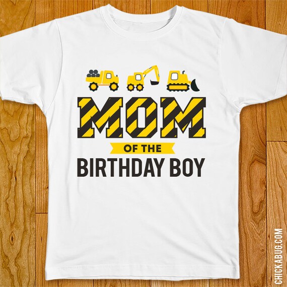 Construction Birthday Iron-On - Mom/Dad/Family of the Birthday Boy - Customize for any wearer! Il_570xn