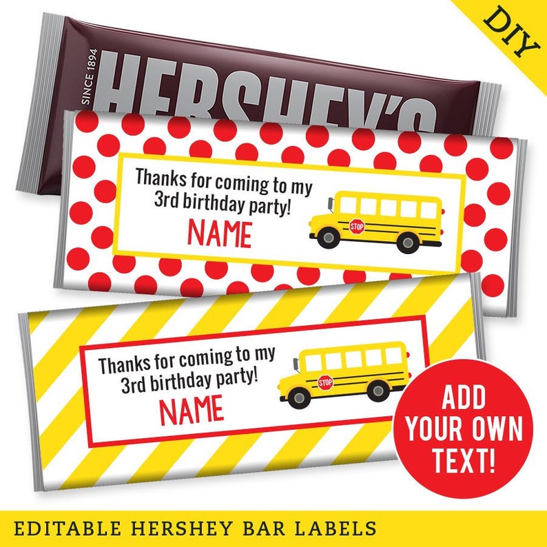 Editable Editable Instant Download School Bus Party Hershey Labels Printable School Bus Birthday Party Favors Labels Stickers Labels s Trustalchemy Com Editable Editable Instant Download School Bus Party Hershey Labels Printable School Bus Birthday Party Favors Labels Stickers Labels s Trustalchemy Com
