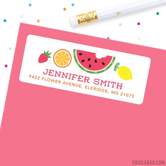Tutti Fruity Address Labels - Set of 30 Il_570xn