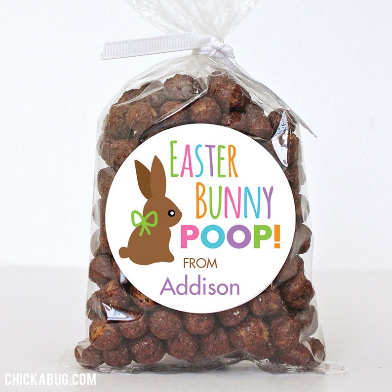 Easter Stickers Easter Bunny Poop Sheet of 12 Etsy