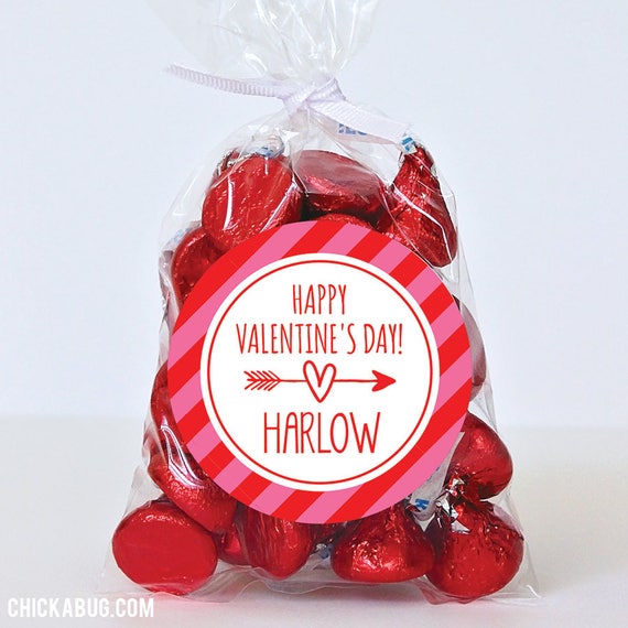Valentine's Day Stickers - Heart and Arrow, Red - Sheet of 12 Il_570xn