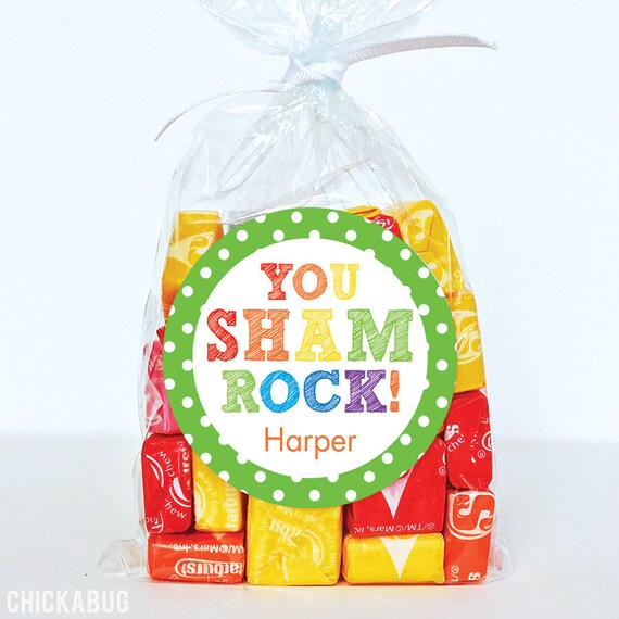 St. Patrick's Day Stickers - You Sham ROCK! - Sheet of 12 Il_570xn
