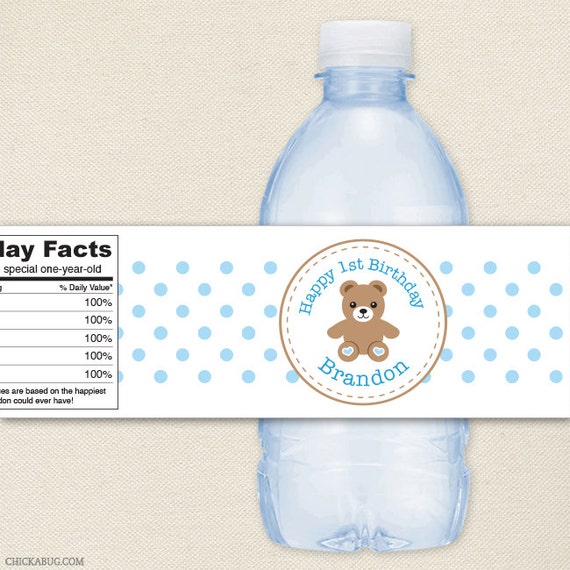 teddy bear water bottle