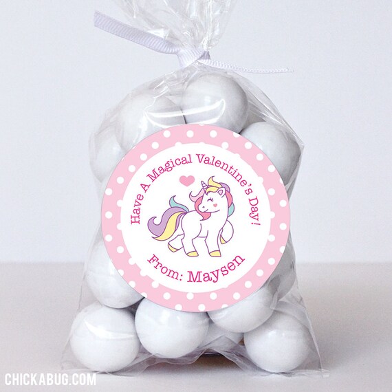 Valentine's Day Stickers - Unicorn Valentines - Sheet of 12 Il_570xn