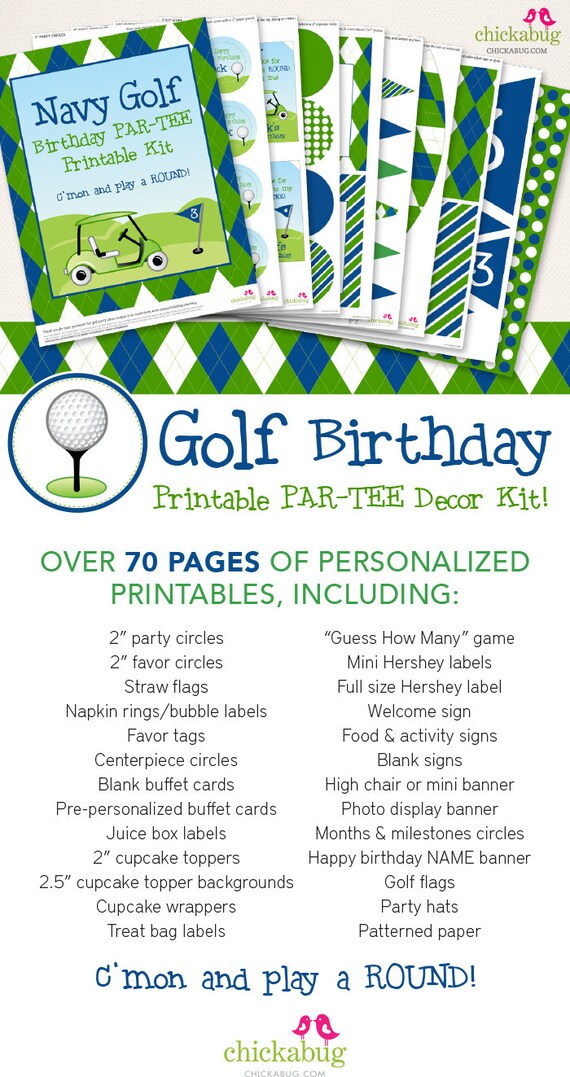 navy golf birthday party