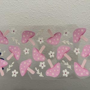 Retro Mushroom Daisy Boho UV DTF Wrap Transfer 16oz | No Heat Needed | Waterproof | Permanent Adhesive