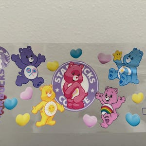 Bears Coffee UV DTF Wrap Transfer 16oz | No Heat Needed | Waterproof | Permanent Adhesive