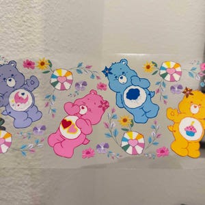 Bears Cartoon UV DTF Wrap Transfer 16oz | No Heat Needed | Waterproof | Permanent Adhesive