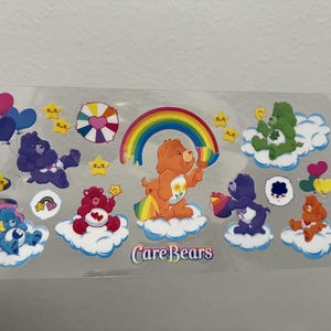 Bears and Friends Cartoon UV DTF Wrap Transfer 16oz | No Heat Needed | Waterproof | Permanent Adhesive