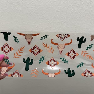 Western Cowboy Rodeo UV DTF Wrap Transfer 16oz | No Heat Needed | Waterproof | Permanent Adhesive