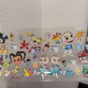 Babies Tommy Cartoon UV DTF Wrap Transfer 16oz | No Heat Needed | Waterproof | Permanent Adhesive