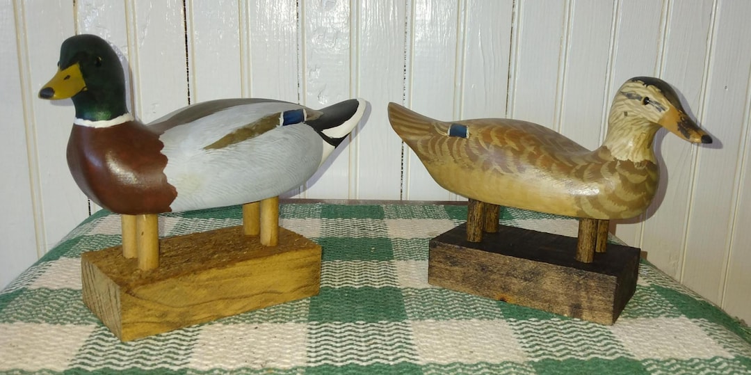 Handmade Rough Cut Miniature Wood Duck Decoy Display Stands - Etsy