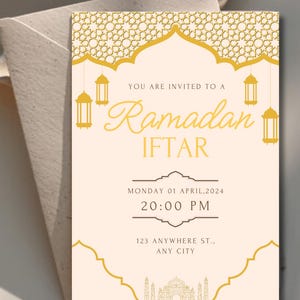 Ramadan Iftar Invitation | Elegant Ramadan Digital Invitation | Iftar Party Invite