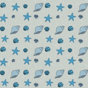 Seashell Seamless Digital Print