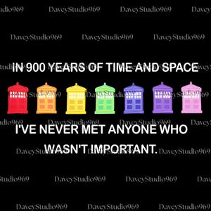 Tardis Boxes Doctor Who Rainbow Color png, Eleventh Doctor Quote png, Tenth Doctor png, Movie Lovers png, LGBTQ Pride Month Png