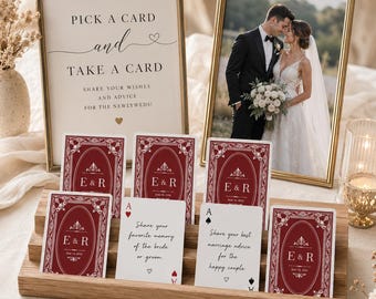 Custom Wedding Playing Cards, Personalized Card Deck, Minimalist Wedding Favor, Guest Book Alternative, Unique Wedding Gift,Wedding Keepsake