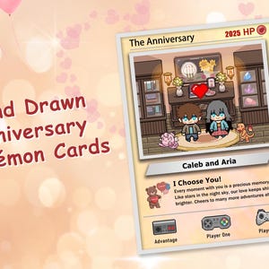 Cartes commémoratives peintes à la main d'après des modèles Pokémon, cartes d'anniversaire inspirées de Pokémon, cartes d'anniversaire personnalisées, cadeau d'anniversaire