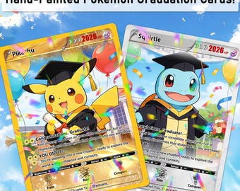 Personalized Pokémon Graduation Card, Class of 2026, Pokemon Card