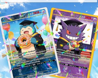 Personalized Pokémon Graduation Card, Class of 2026, Pokemon Card