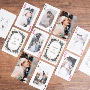 Personalized Photo Playing Cards, Wedding GuestBook Alternative, Wedding Signing Book, Wedding Poker Cards, Wedding/Engagement Party Cards