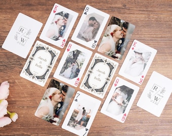 Personalized Photo Playing Cards, Wedding GuestBook Alternative, Wedding Signing Book, Wedding Poker Cards, Wedding/Engagement Party Cards