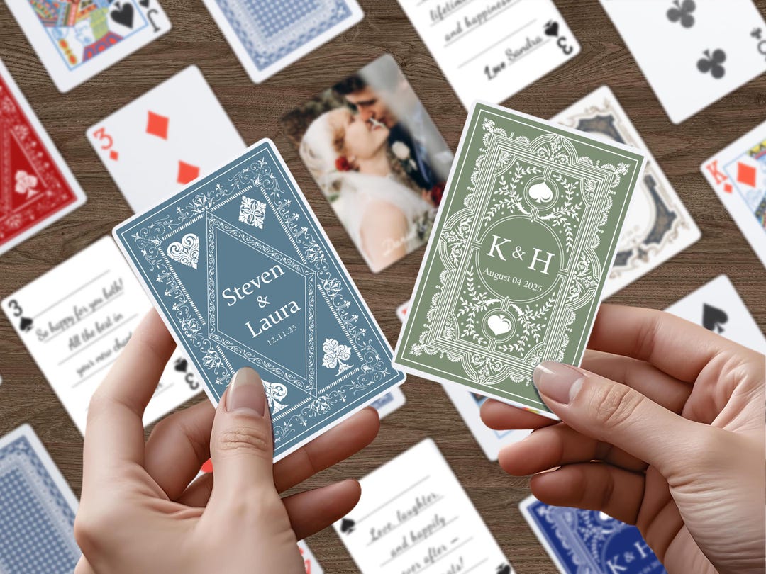Custom Wedding Guest Book Playing Cards – Unique Guestbook Alternative ...