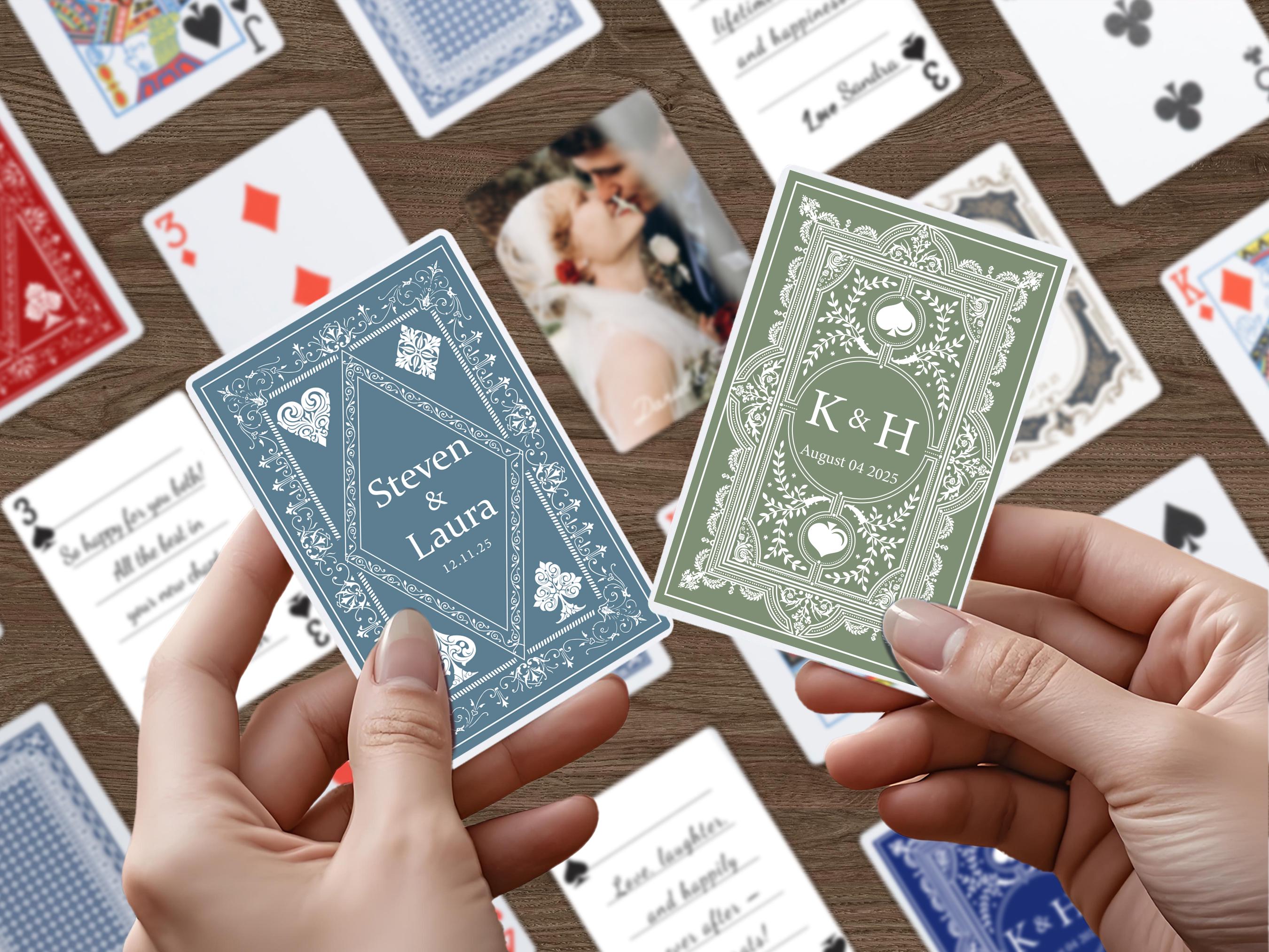 Custom Wedding Guest Book Playing Cards – Unique Guestbook Alternative ...