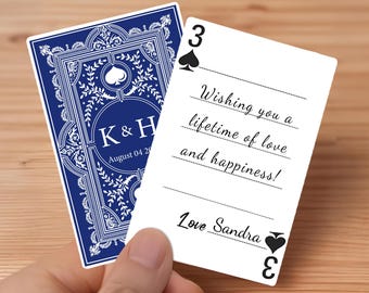 Custom Playing Card Guestbook – Wedding Keepsake, Alternative Wedding Guest Book, Blank Deck for Messages, Engagement Gift, Bridal Shower