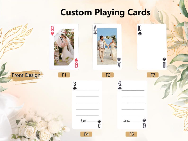 Custom Wedding Guest Book Playing Cards – Unique Guestbook Alternative ...