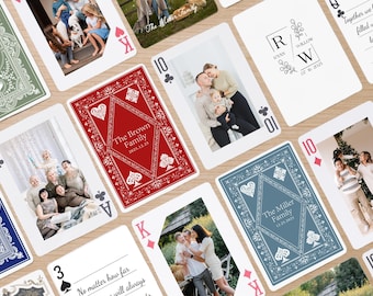 Personalized Family Photo Playing Cards, Custom Card Deck, Photo Album Alternative, Christmas Gift, Family Party Favors, Keepsake Poker Card