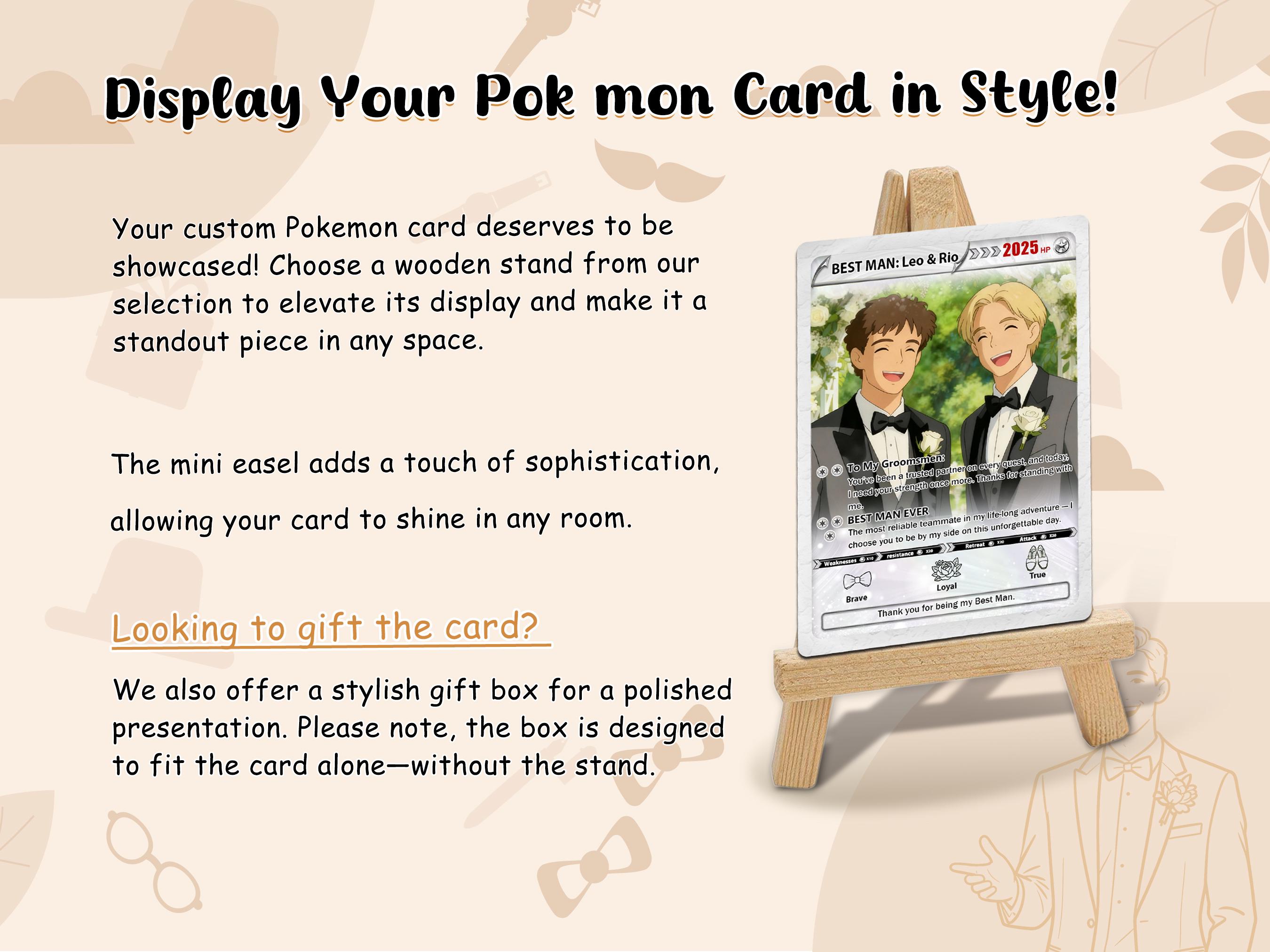groomsmen pokemon card Custom Pokémon Groomsman Card, Personalized Best Man Game Card, Wedding  Party Gift, Anime Photo Card for Groomsmen, Gift for Pokémon Fans