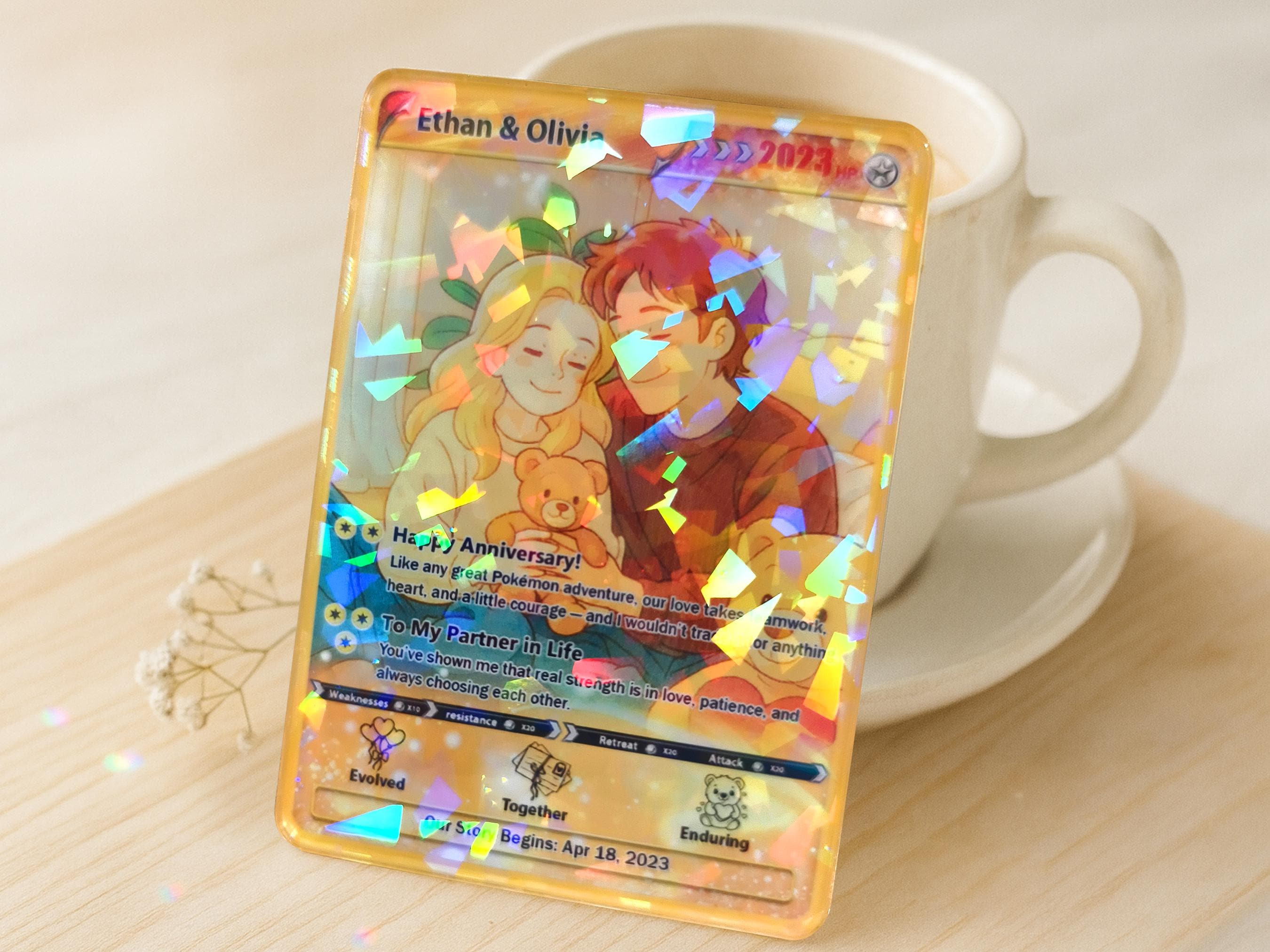 Custom Pokemone Card Holographic - Etsy Canada