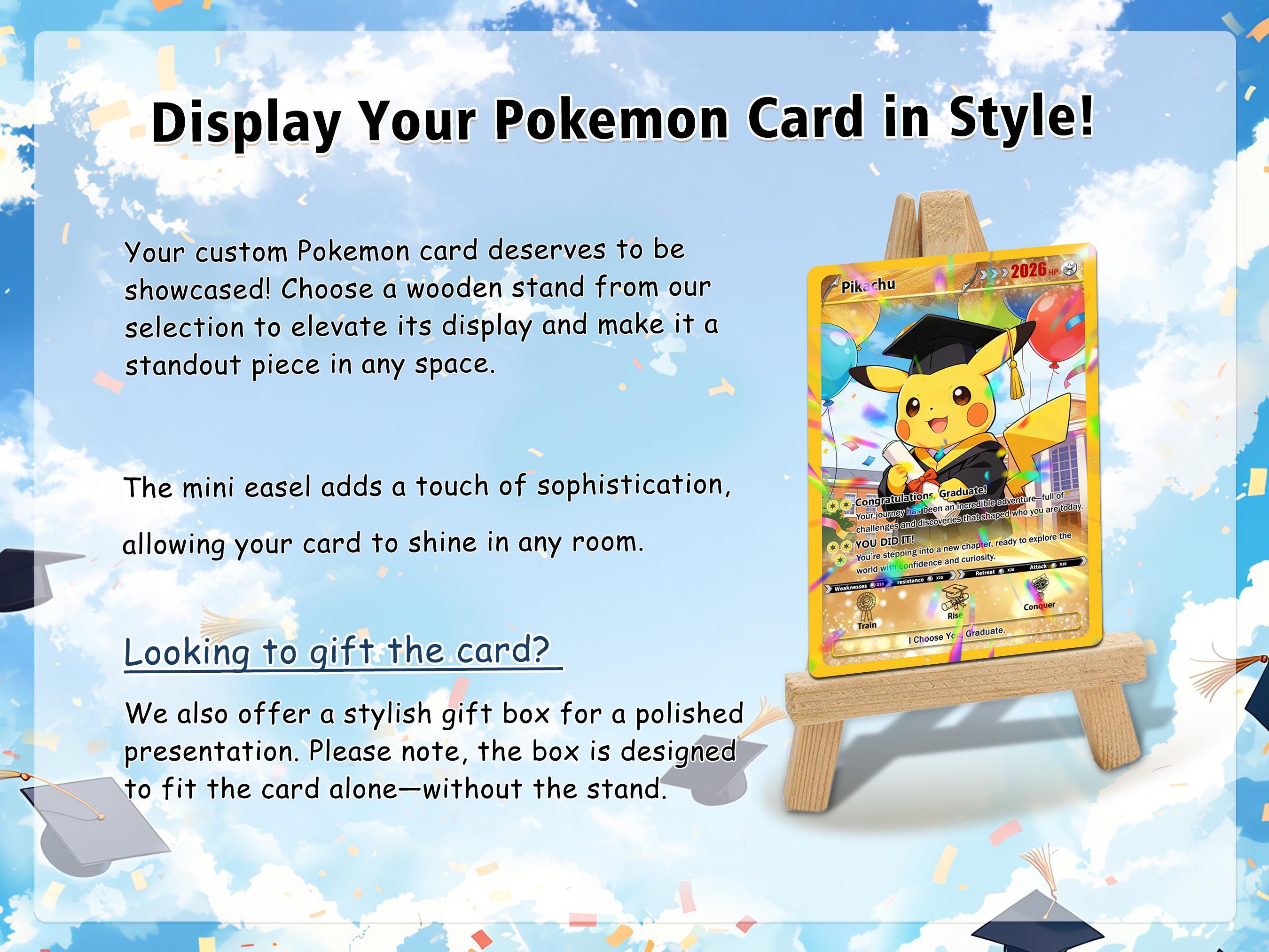 Custom Pokemon Graduation Card, Hand Painted Pokemon Card for