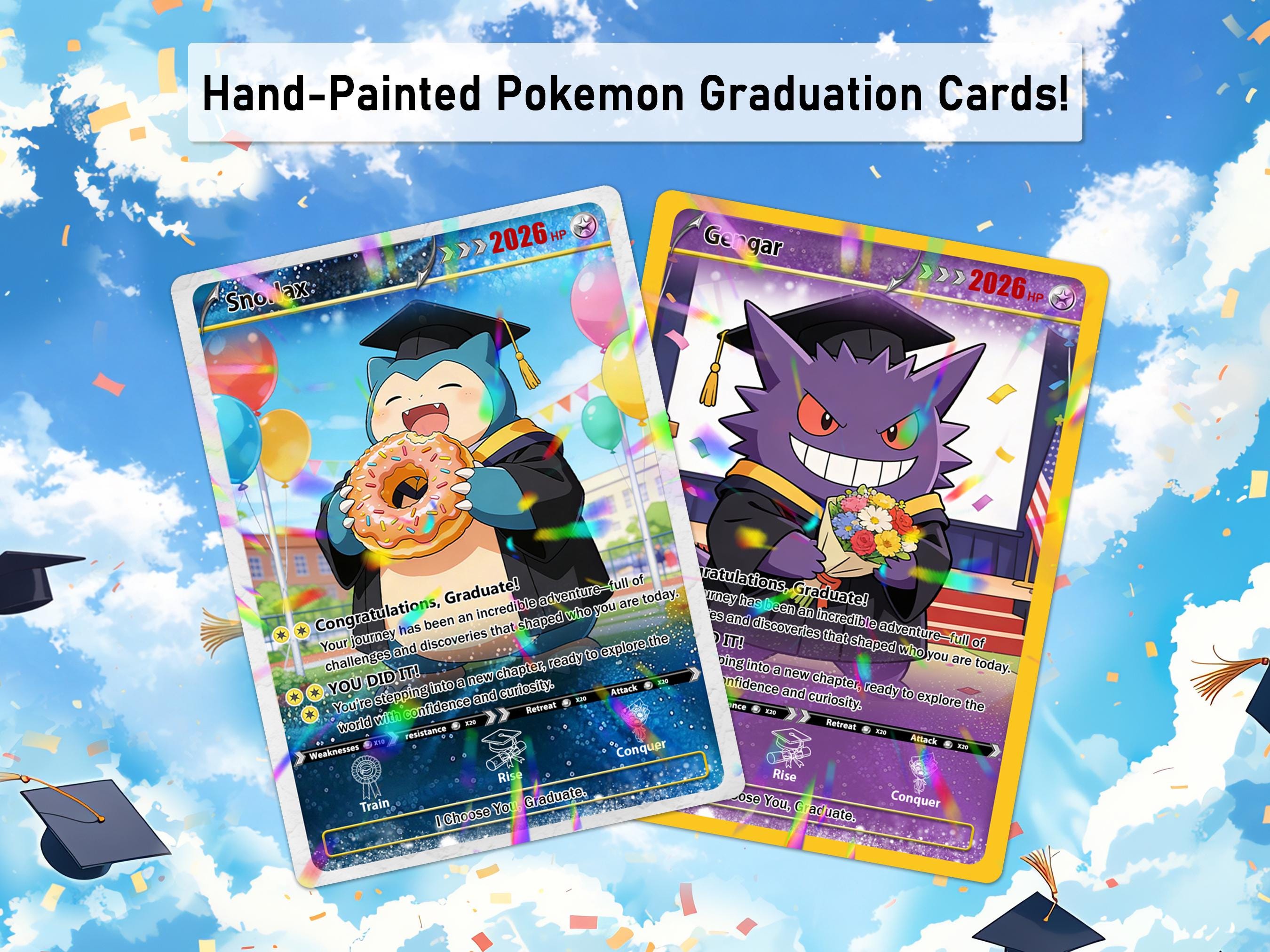Personalized Pokmon Graduation Card, Class of 2026, Pokemon Card Gift for  Graduate, 2026 Graduation Keepsake, Gamer Grad Gift for Him/Her