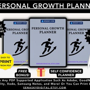 Personal Growth Planner, Self Improvement Discovery, Personal development, Goal setting, Personal growth,  Self-awareness, Growth Mindset
