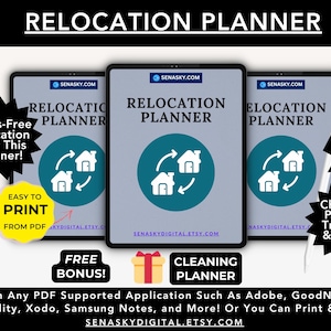 Relocation Planner for Moving & New Home | Checklist, Guides, Journal, Real Estate Flyers, Agent Tools New Home Essentials, Moving Away Gift