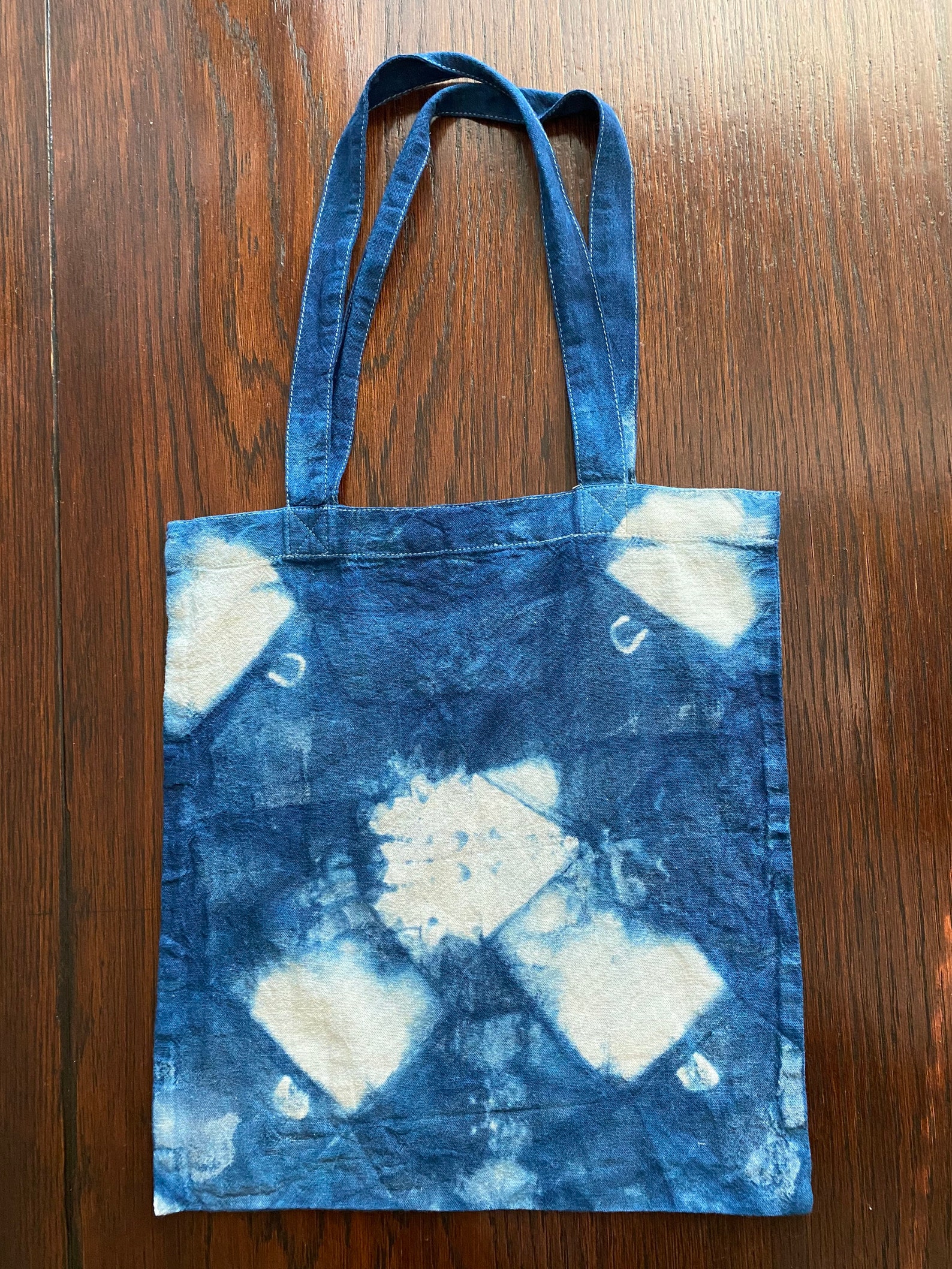Shibori Hand Dyed Tote Bag Japanese Organic Indigo Resist Etsy