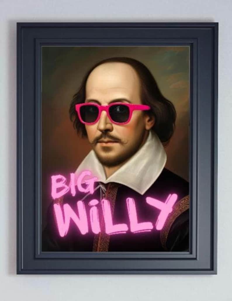 William Shakespeare Gallery Wall Print | Neon Pop Art image 2