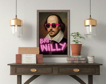 William Shakespeare Gallery muurafdruk | Neonpop-art