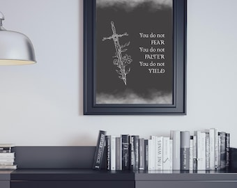 Romantasy Book Wall Art - You Do Not Yield.