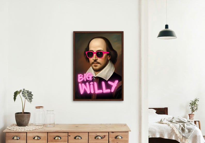 William Shakespeare Gallery Wall Print | Neon Pop Art image 3